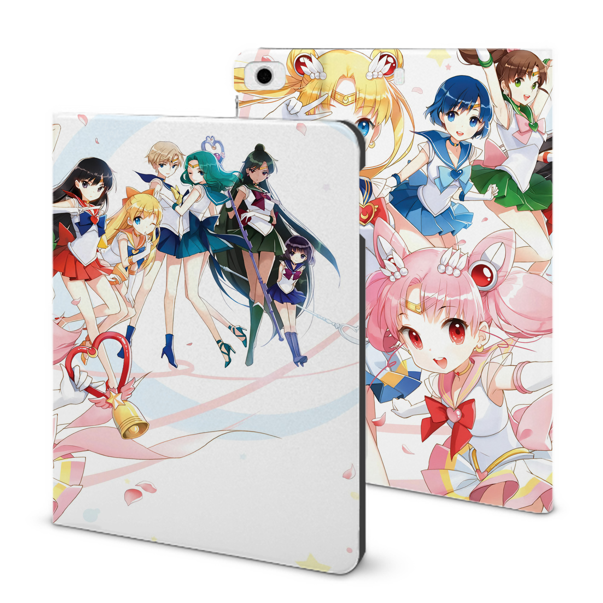 （画像用） 美少女戦士セーラームーン Sailor Moon IPad ケース ブック型 PUレザー TPU 耐衝撃 軽量 薄型 ペン収納なし 全面保護 IPad 各モデル対応